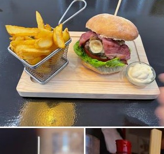 T 42 burger and fries