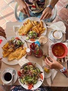 A table of food at T 42